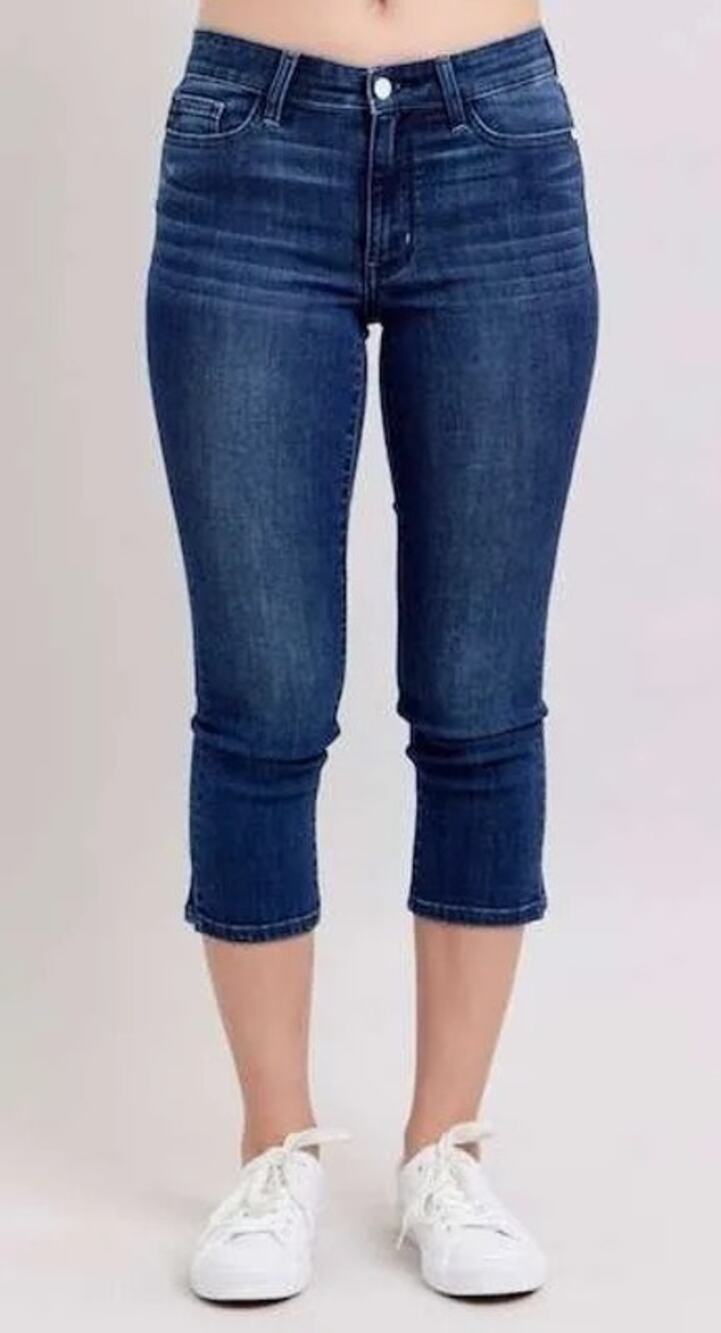 Judy Blue Mid-Rise Skinny Fit Capri Jeans Size 9/29 72120DK *EUC
